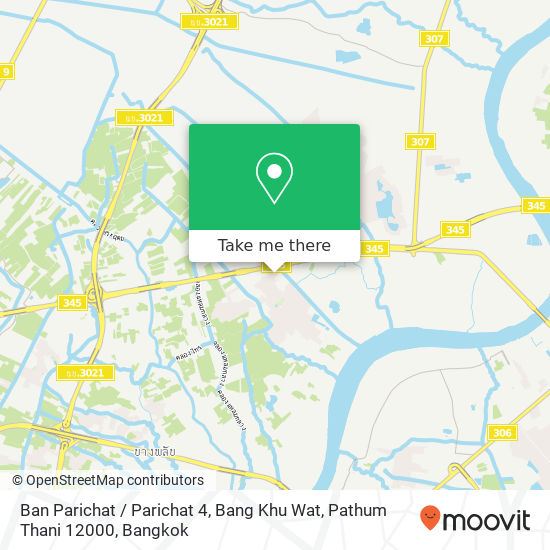 Ban Parichat / Parichat 4, Bang Khu Wat, Pathum Thani 12000 map