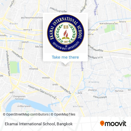 Ekamai International School map