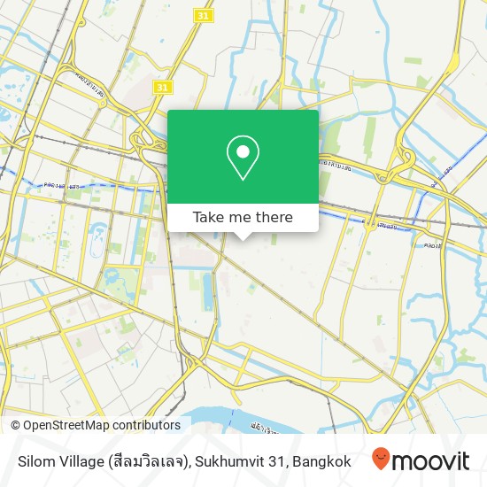 Silom Village (สีลมวิลเลจ), Sukhumvit 31 map