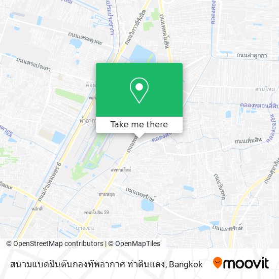 สนามแบดมินตันกองทัพอากาศ ท่าดินแดง map