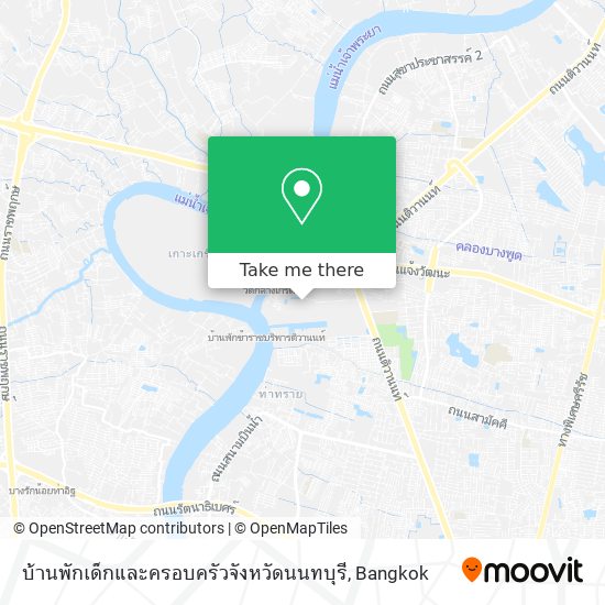 บ้านพักเด็กและครอบครัวจังหวัดนนทบุรี map