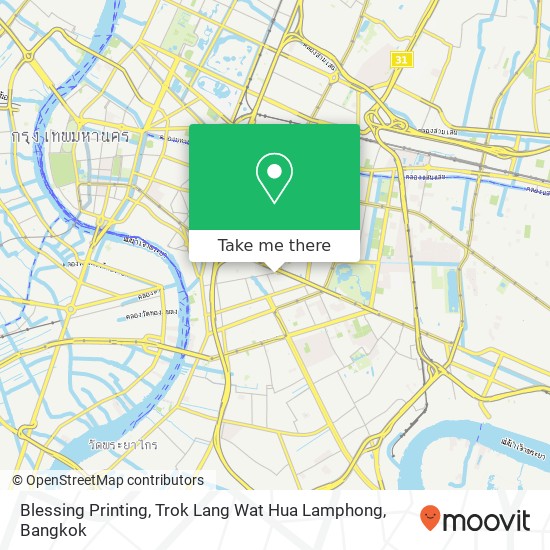 Blessing Printing, Trok Lang Wat Hua Lamphong map