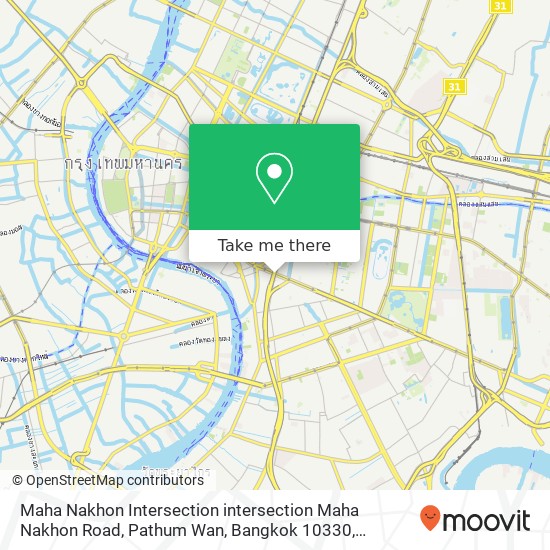 Maha Nakhon Intersection intersection Maha Nakhon Road, Pathum Wan, Bangkok 10330 map