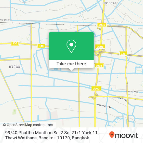 99 / 40 Phuttha Monthon Sai 2 Soi 21 / 1 Yaek 11, Thawi Watthana, Bangkok 10170 map