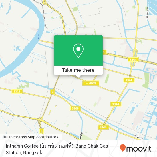 Inthanin Coffee (อินทนิล คอฟฟี่), Bang Chak Gas Station map