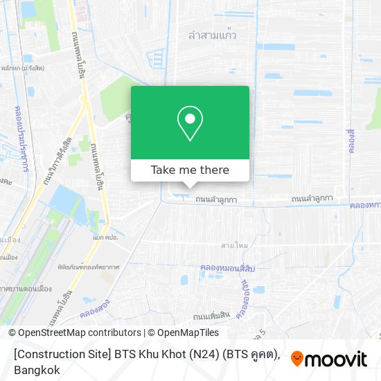 [Construction Site] BTS Khu Khot (N24) (BTS คูคต) map
