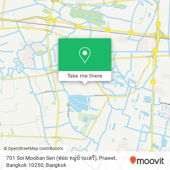 701 Soi Mooban Seri (ซอย หมู่บ้านเสรี), Prawet, Bangkok 10250 map