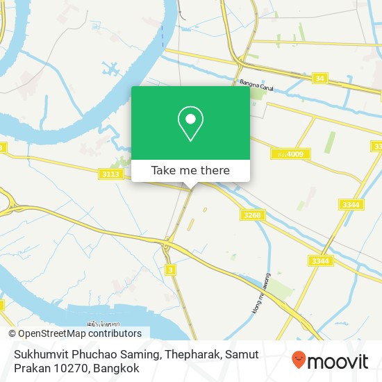 Sukhumvit Phuchao Saming, Thepharak, Samut Prakan 10270 map