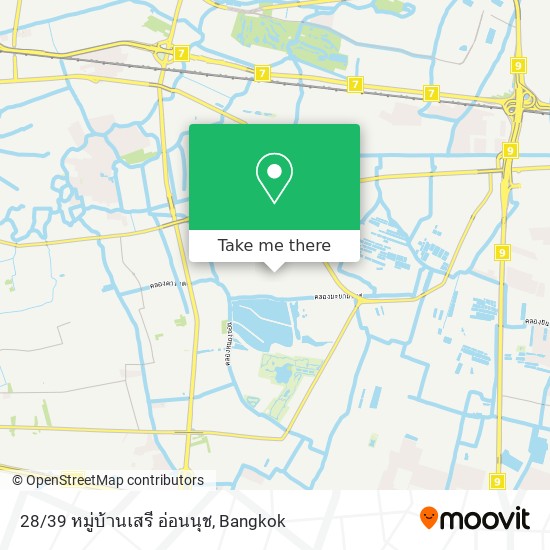 28/39 หมู่บ้านเสรี อ่อนนุช map