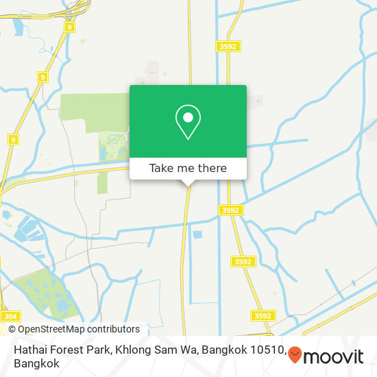 Hathai Forest Park, Khlong Sam Wa, Bangkok 10510 map