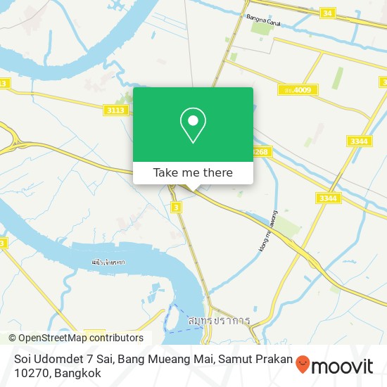 Soi Udomdet 7 Sai, Bang Mueang Mai, Samut Prakan 10270 map