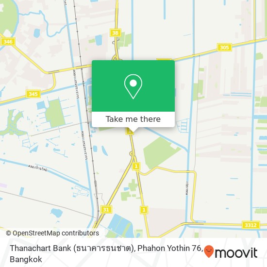 Thanachart Bank (ธนาคารธนชาต), Phahon Yothin 76 map