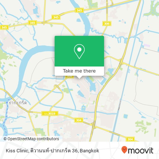 Kiss Clinic, ติวานนท์-ปากเกร็ด 36 map