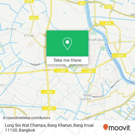 Lung Soi Wat Champa, Bang Khanun, Bang Kruai 11130 map