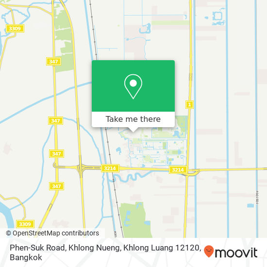 Phen-Suk Road, Khlong Nueng, Khlong Luang 12120 map