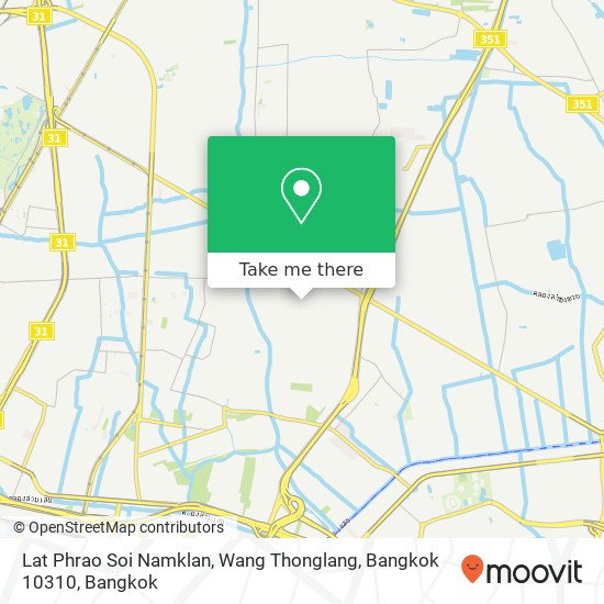 Lat Phrao Soi Namklan, Wang Thonglang, Bangkok 10310 map