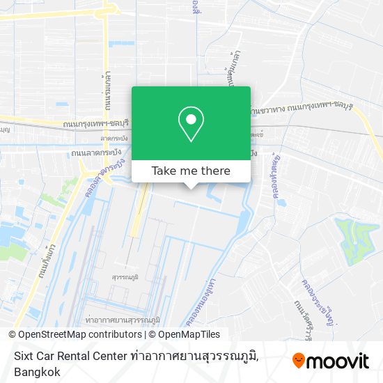 Sixt Car Rental Center ท่าอากาศยานสุวรรณภูมิ map