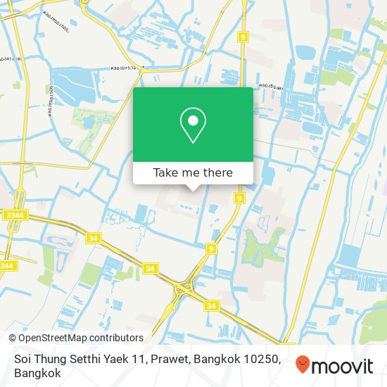 Soi Thung Setthi Yaek 11, Prawet, Bangkok 10250 map