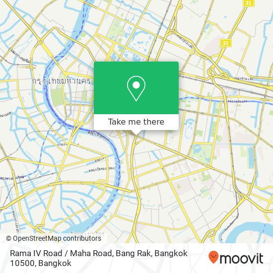 Rama IV Road / Maha Road, Bang Rak, Bangkok 10500 map