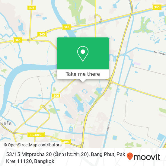 53 / 15 Mitpracha 20 (มิตรประชา 20), Bang Phut, Pak Kret 11120 map