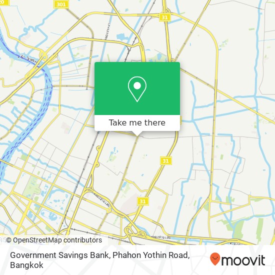 Government Savings Bank, Phahon Yothin Road map