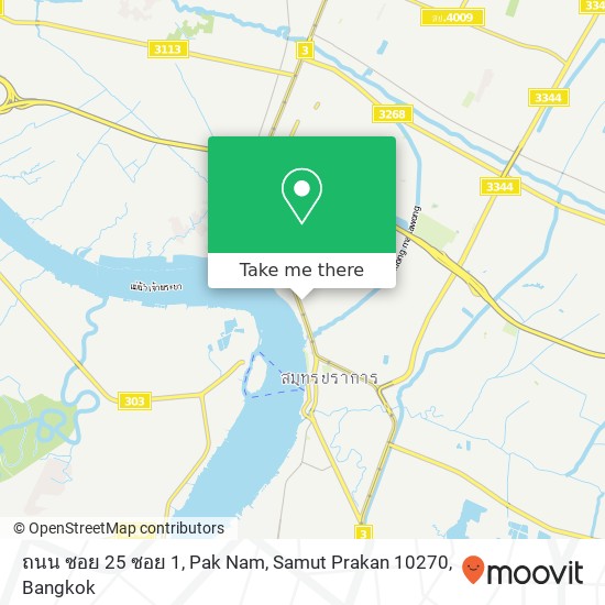 ถนน ซอย 25 ซอย 1, Pak Nam, Samut Prakan 10270 map