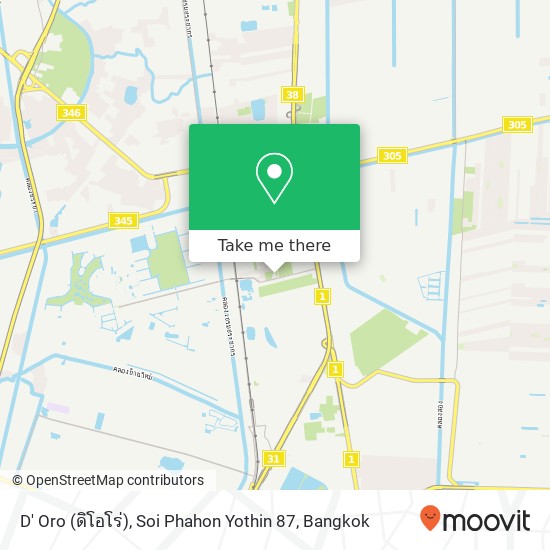 D' Oro (ดิโอโร่), Soi Phahon Yothin 87 map