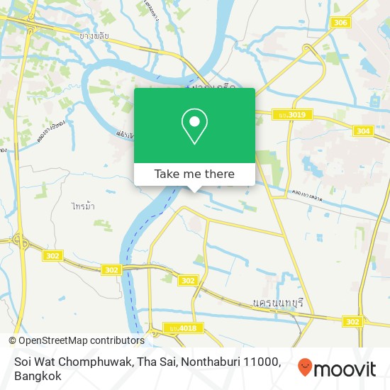 Soi Wat Chomphuwak, Tha Sai, Nonthaburi 11000 map
