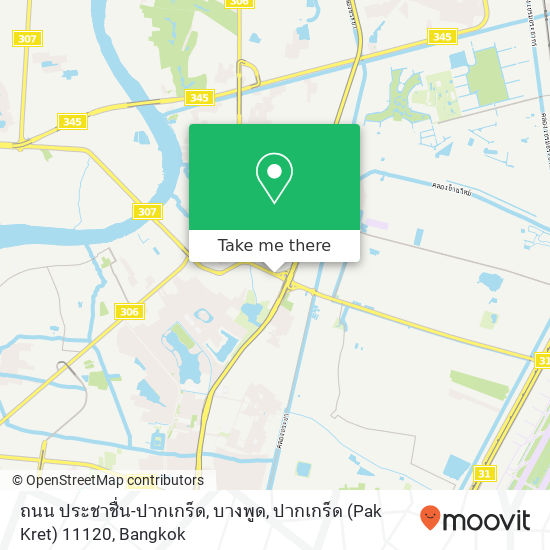 ถนน ประชาชื่น-ปากเกร็ด, บางพูด, ปากเกร็ด (Pak Kret) 11120 map