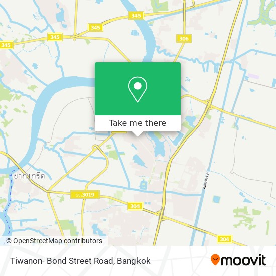 Tiwanon- Bond Street Road map