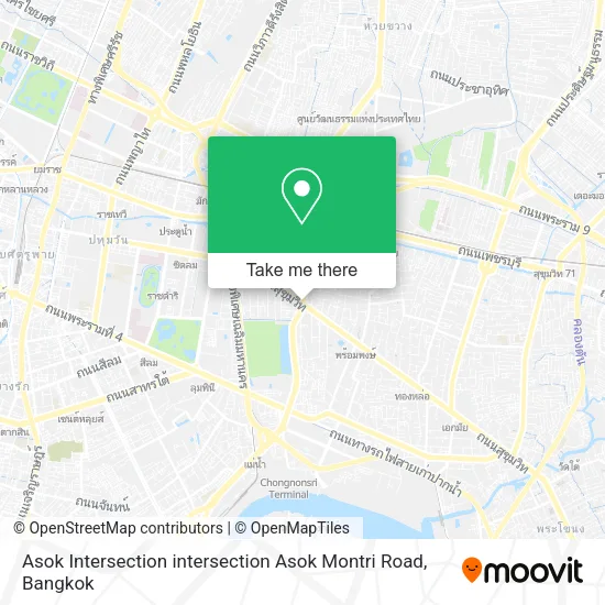 Asok Intersection intersection Asok Montri Road map