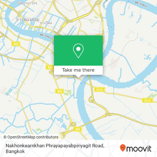 Nakhonkearnkhan Phrayapayabpiriyagit Road map