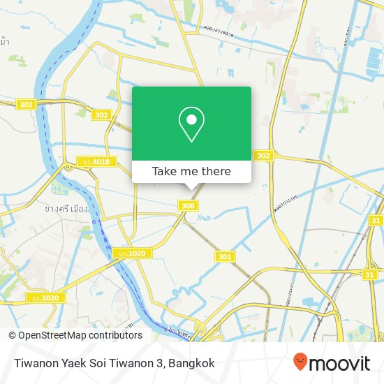 Tiwanon Yaek Soi Tiwanon 3 map