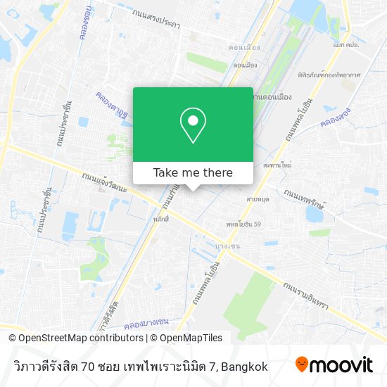 วิภาวดีรังสิต 70 ซอย เทพไพเราะนิมิต 7 map