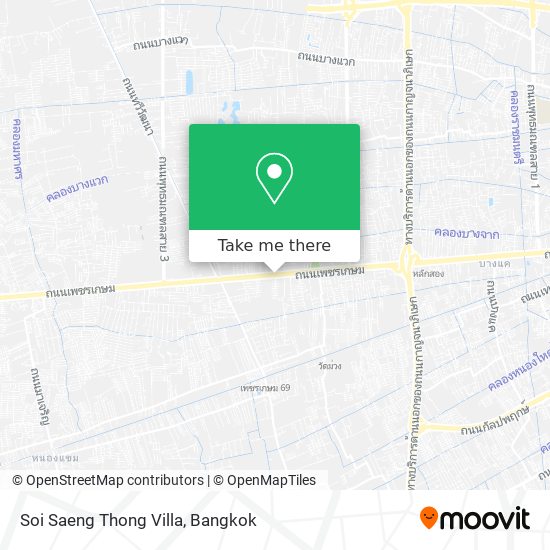 Soi Saeng Thong Villa map