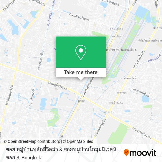 ซอย หมู่บ้านหลักสี่วิลล่า & ซอยหมู่บ้านโกสุมนิเวศน์ ซอย 3 map