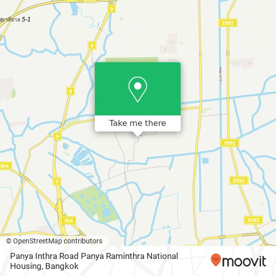 Panya Inthra Road Panya Raminthra National Housing map