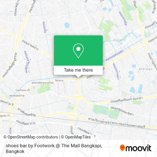 shoes bar by Footwork @ The Mall Bangkapi map