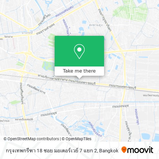 กรุงเทพกรีฑา 18 ซอย มอเตอร์เวย์ 7 แยก 2 map