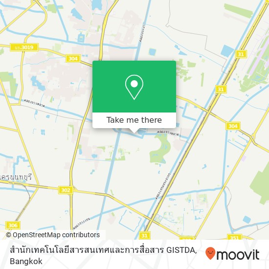 สำนักเทคโนโลยีสารสนเทศและการสื่อสาร GISTDA map