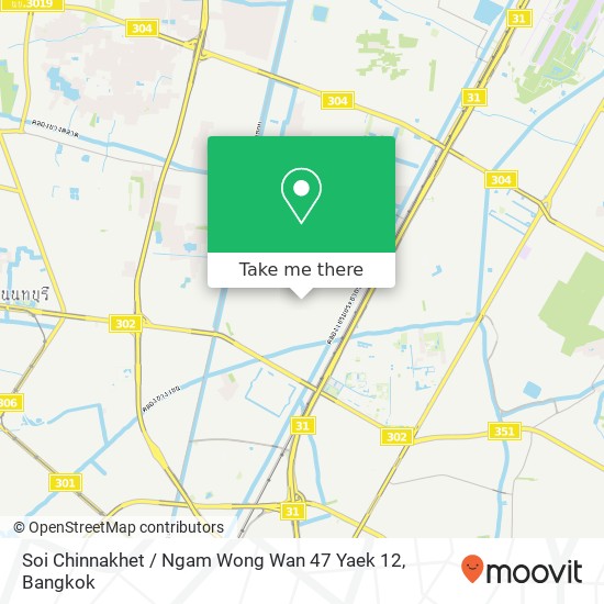 Soi Chinnakhet / Ngam Wong Wan 47 Yaek 12 map