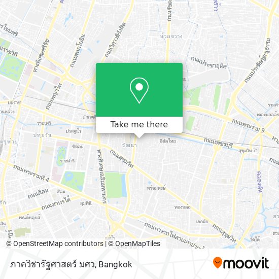 ภาควิชารัฐศาสตร์ มศว map