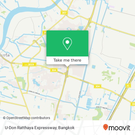 U-Don Ratthaya Expressway map
