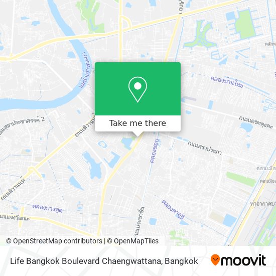 Life Bangkok Boulevard Chaengwattana map