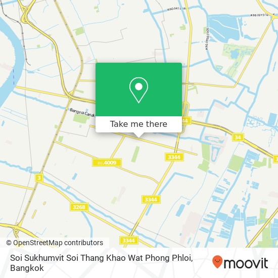 Soi Sukhumvit Soi Thang Khao Wat Phong Phloi map