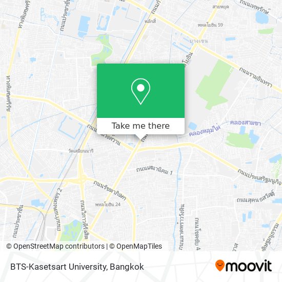 BTS-Kasetsart University map