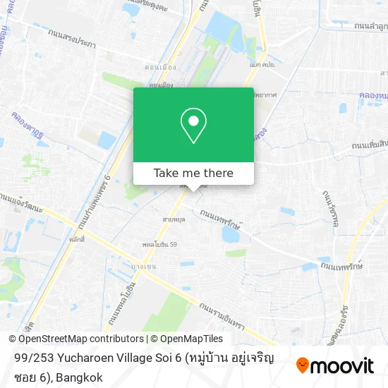 99 / 253 Yucharoen Village Soi 6 (หมู่บ้าน อยู่เจริญ ซอย 6) map