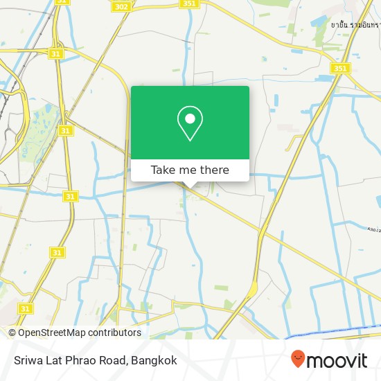 Sriwa Lat Phrao Road map