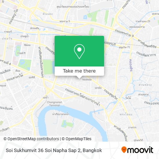 Soi Sukhumvit 36 Soi Napha Sap 2 map