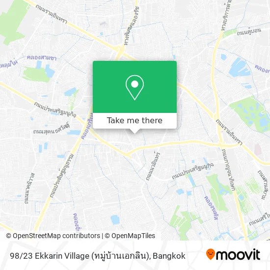 98 / 23 Ekkarin Village (หมู่บ้านเอกลิน) map